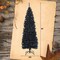 Slim 6 Ft Black Christmas Tree Pencil Style with 520 Tips and Iron Stand